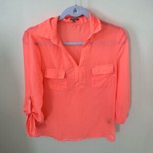 Charlotte Russe Bright Coral Blouse